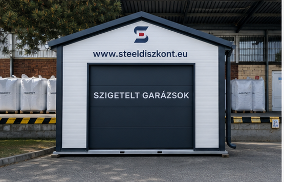 Steeldiszkont bemutató garázs